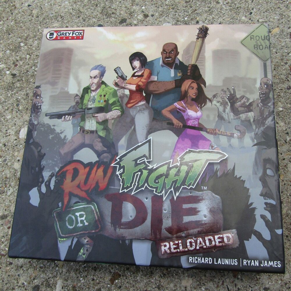 Run, Fight, or Die! Reloaded Board Game by Grey Fox Games - Zombie Survival